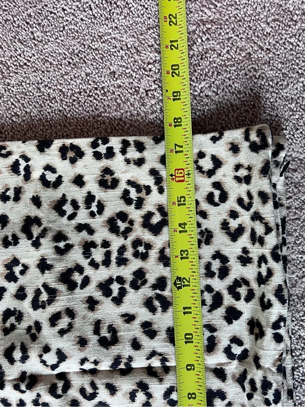 Set of two discontinued Arianna Belle leopard linen pillow covers - 17x17